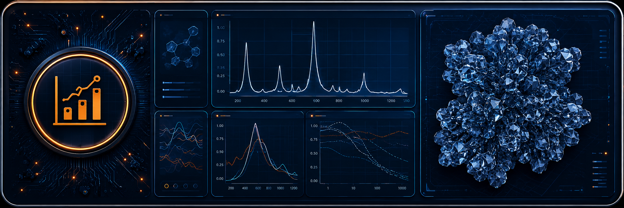 Scientific characterization data and material microscopy